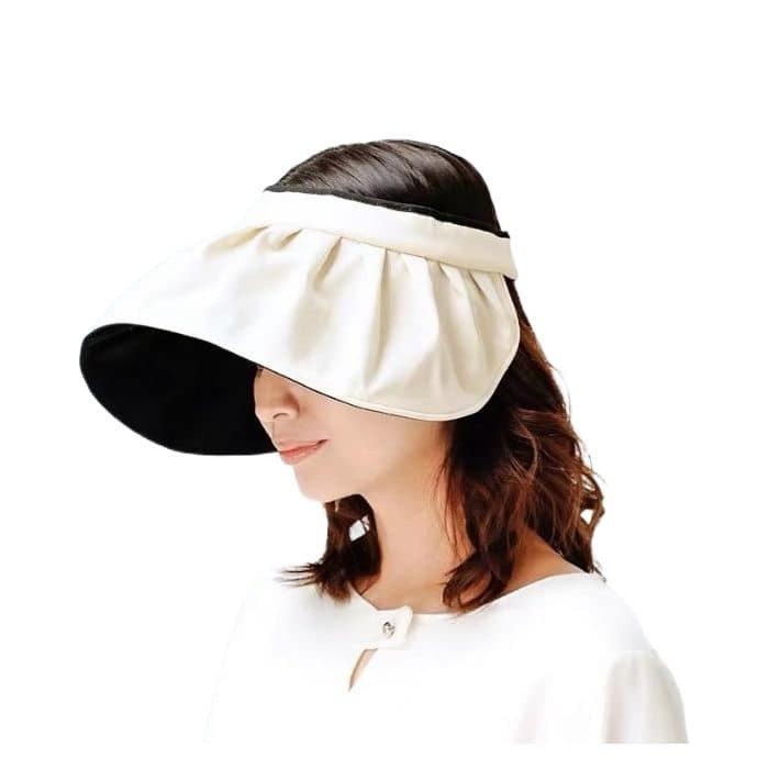 Needs Labo UV Cut Protection Ultraviolet Rays Hat 14cm (BlackxBeige)可折疊空頂貝殼防曬帽