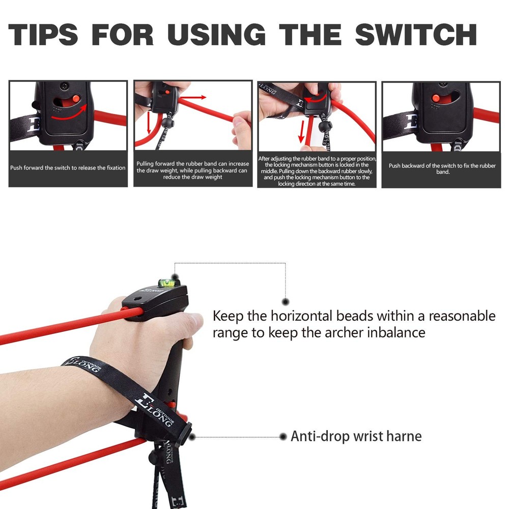 Elong Archery Bow Trainer Draw Training Aid Device Strength Stretch Black