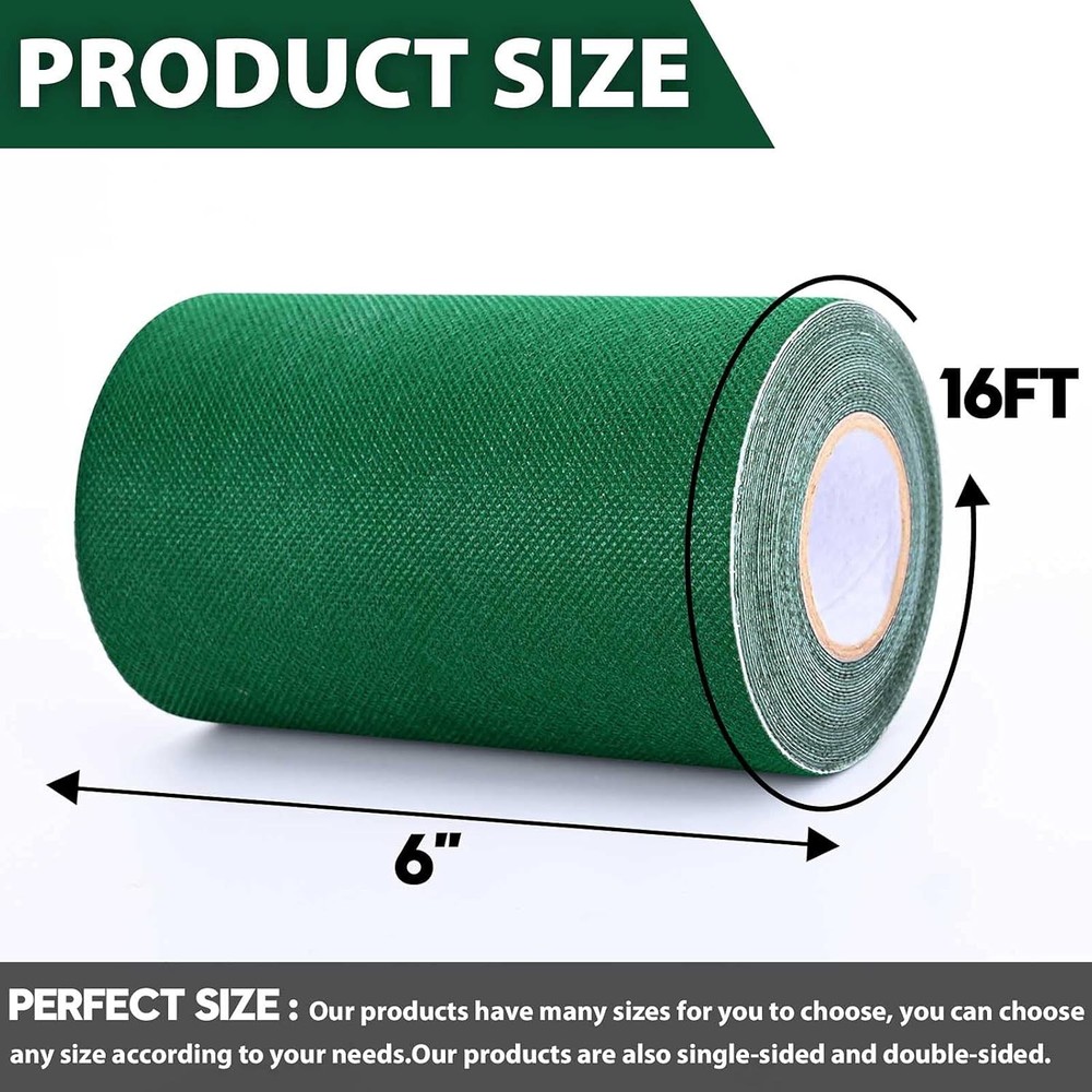 Single-Sided Artificial Grass Seam Tape 6 6 x 192" (Rectangular), Green