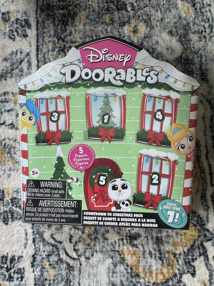NEW Disney Doorables Countdown To Christmas Pack 5 Figures Series 7 Kids Toy