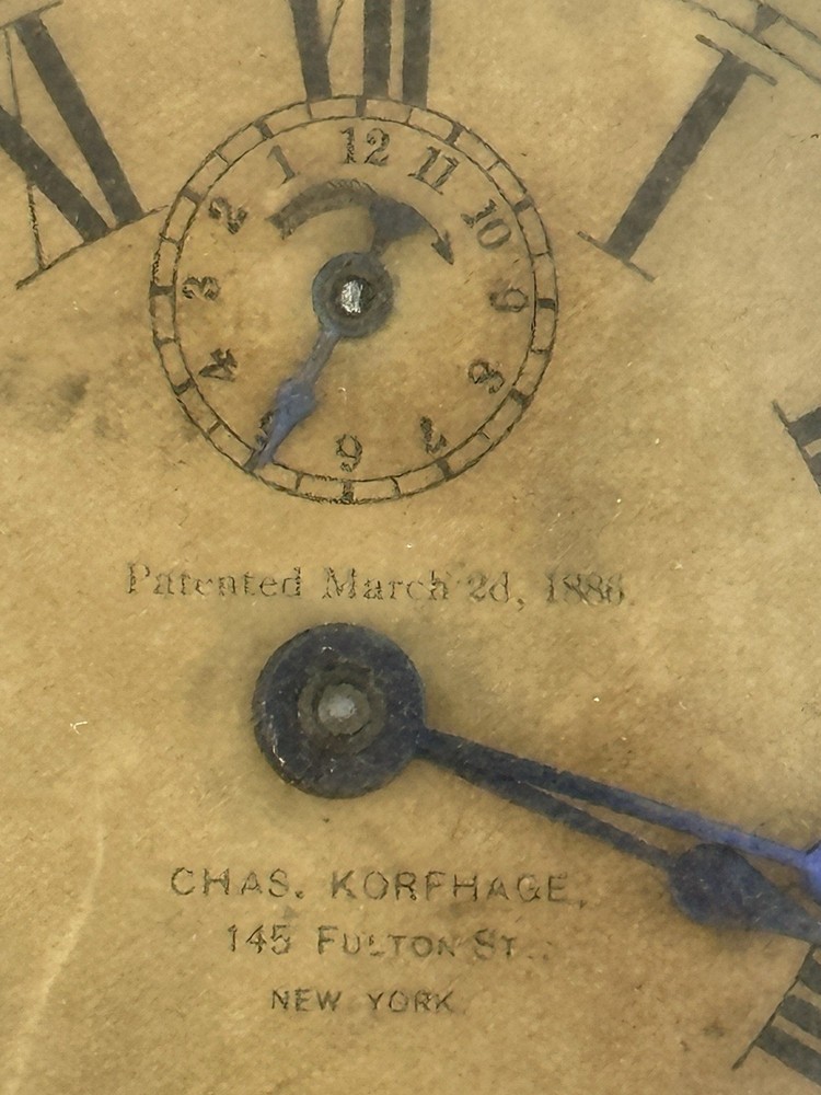 1886 Patented Marine Clock Curious Unique