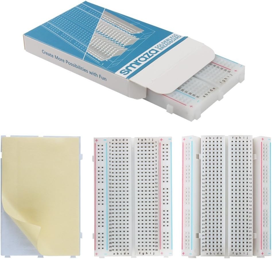 Beginner-Friendly Electronics Kit: Breadboard, Power Supply, Jumper Wires, LED