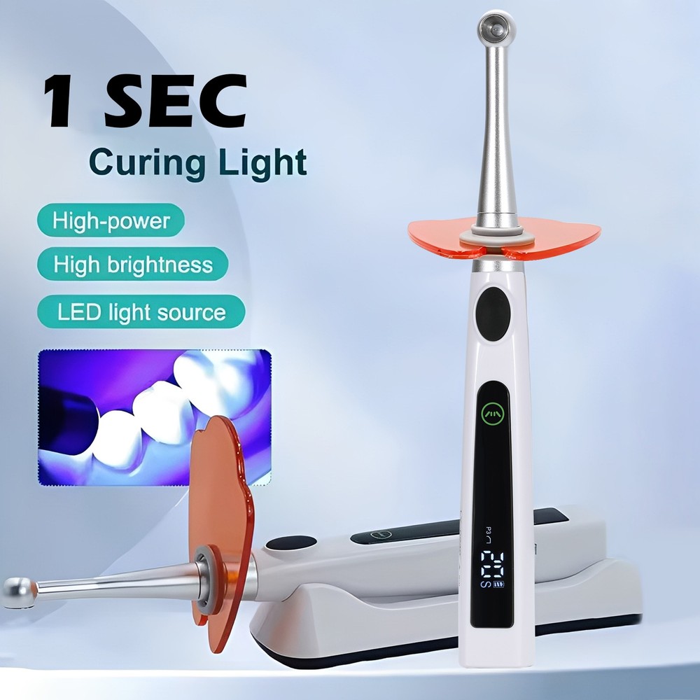 Dental LED Light Cure Lamp Cordless 1 Second Fast Curing Light 4 Modes