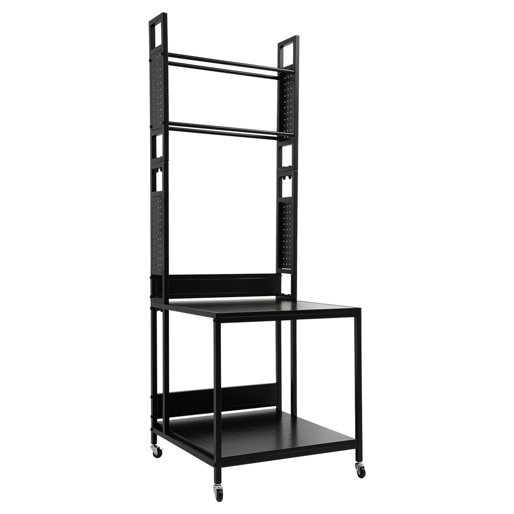 3D Printer Stand with Double Layer Filament Storage Rack Heavy Duty Mobile Table