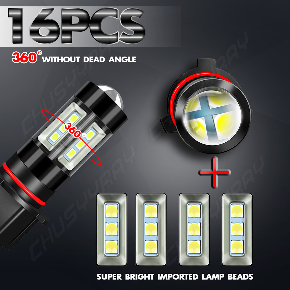 2x 12278 PSX26W LED Fog Light Bulbs 6000K WHITE FOR GMC Yukon XL 2015-2019 US