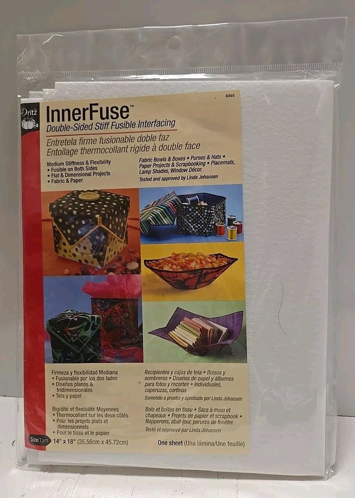 Dritz InnerFuse Double-Sided Stiff Fusible Interfacing NEW