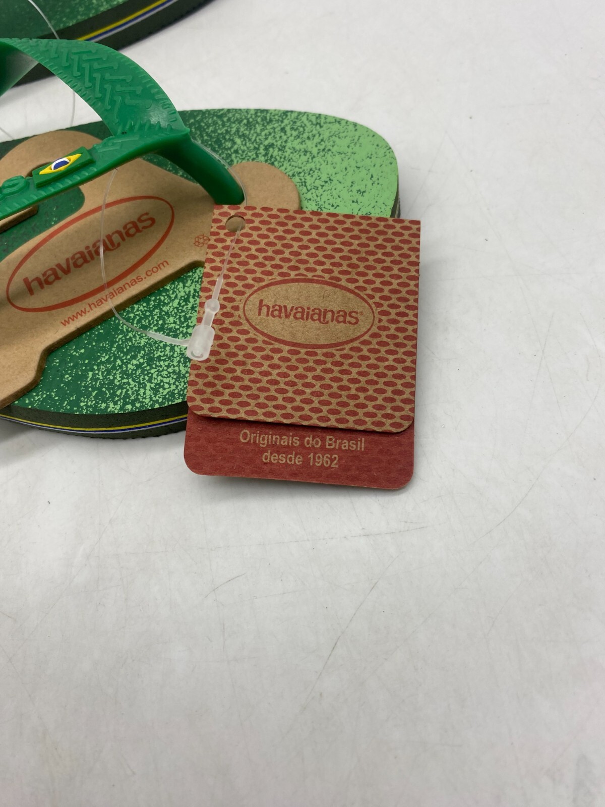 Havaianas Brazil Fresh Green Flip Flops Size 9/10 Women's / 8 Men