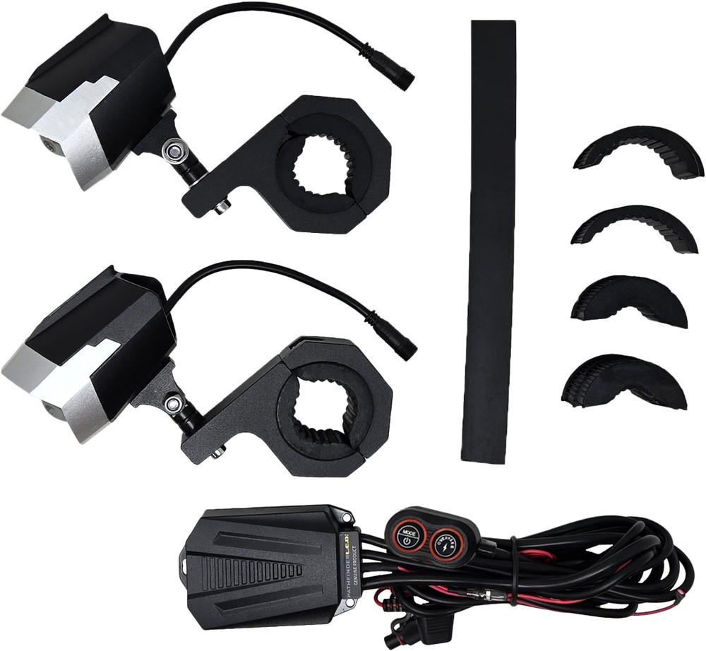 Pathfinder Dual Switchback Led Lights Silver/Blk Wired Remot Illumination