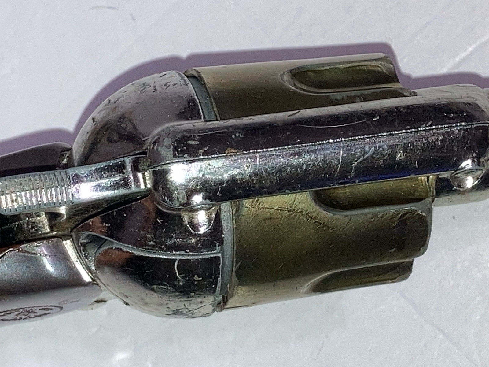 1959 Mattel Shootin' Shell Snub-Nose 38 Toy & Holster, Badge & Papers In Box