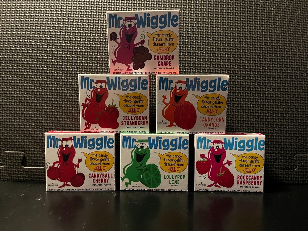 Mr Wiggle jello - 6 empty custom design display boxes