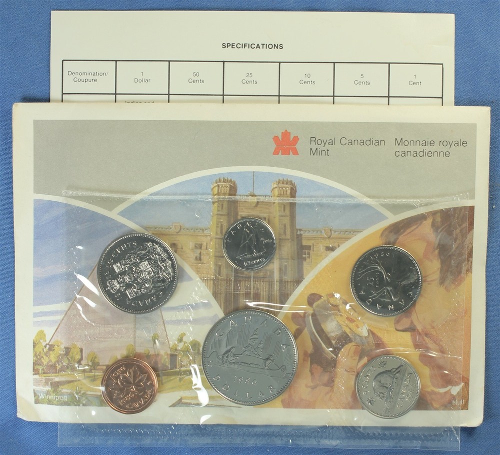 Canada 1986 Uncirculated Mint Set - With Envelope and COA 6