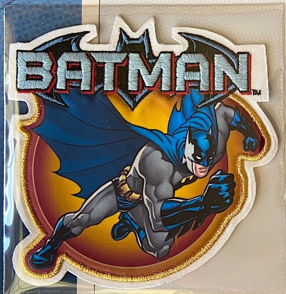 BATMAN PATCH on INFO CARD ~ from Willabee & Ward ~ DC COMICS PATCH COLLECTION