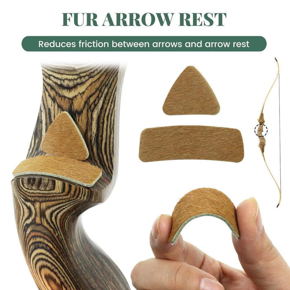 oubert Archery Bow String Silencers Kit Fur Arrow Rest Leather Limb...