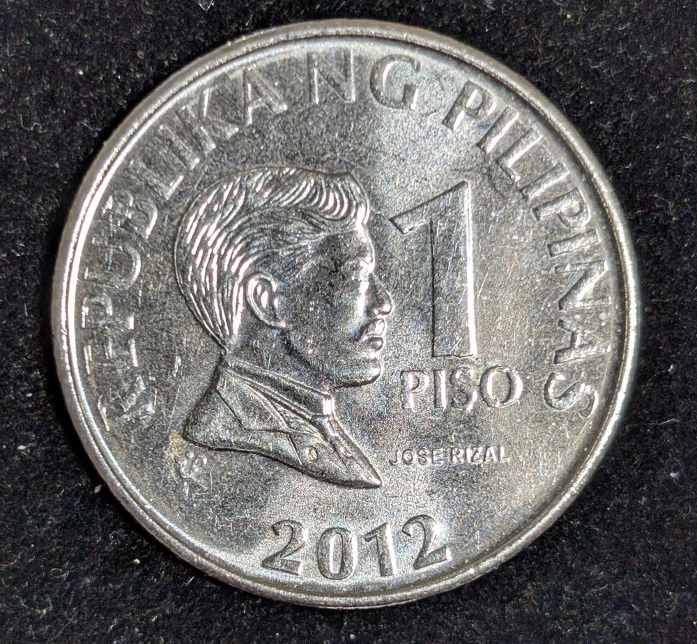 2012 Philippines 1 Piso Brilliant Uncirculated UNC KM# 269a