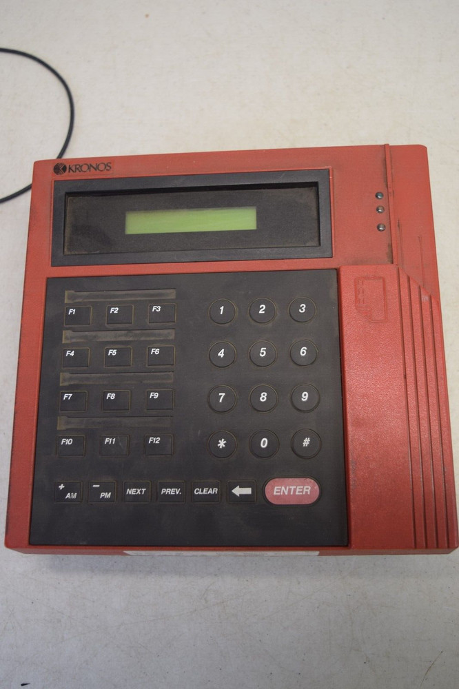 KRONOS Series 400 Ethernet Time Clock 480F. NO AC CORD. Untested.
