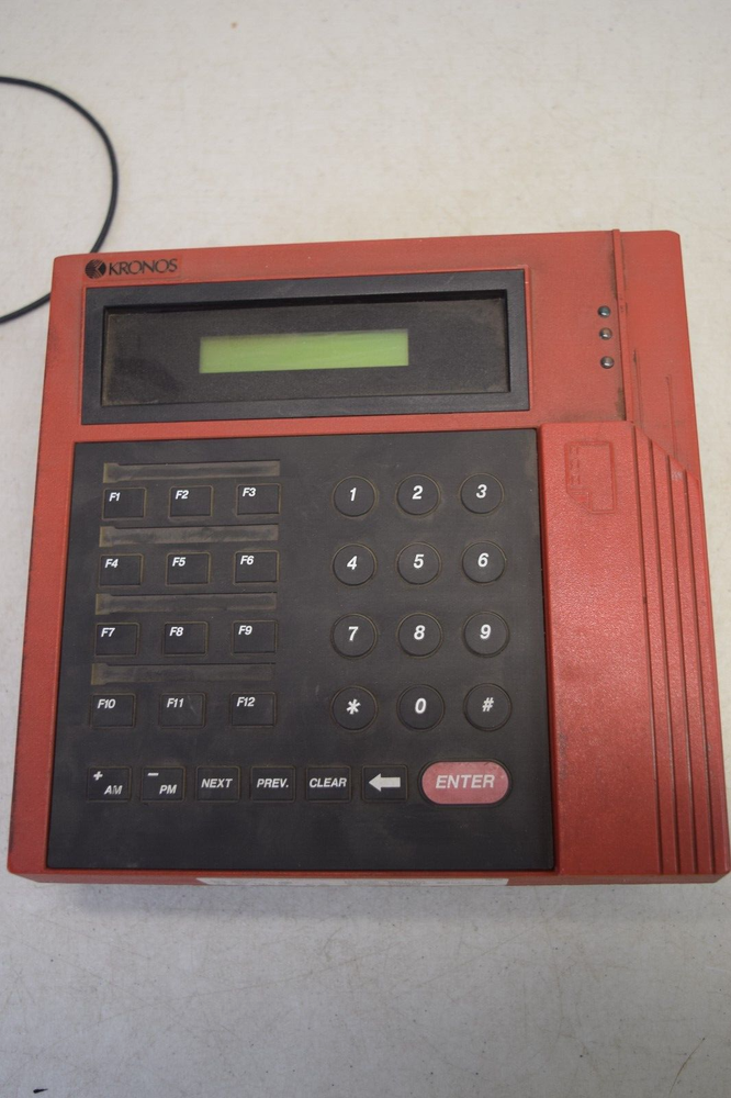 KRONOS Series 400 Ethernet Time Clock 480F. NO AC CORD. Untested.
