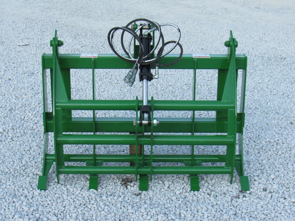 48" Root Rake Clam Grapple Attachment Fits John Deere Compact Tractor Loader
