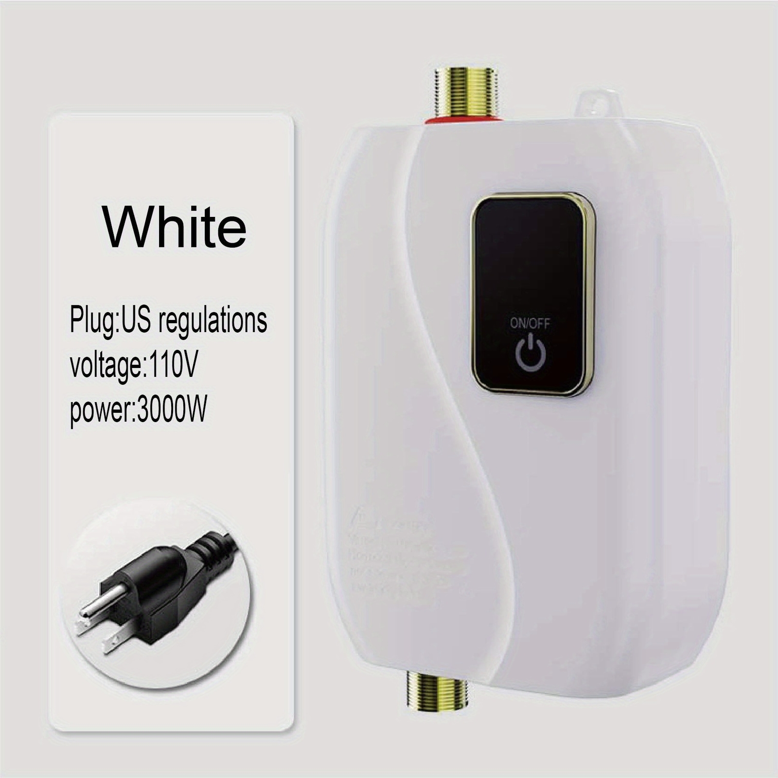 Compact Tankless Mini Electric Water Heater 3500KW Small Instant Kitchen Hot Tap