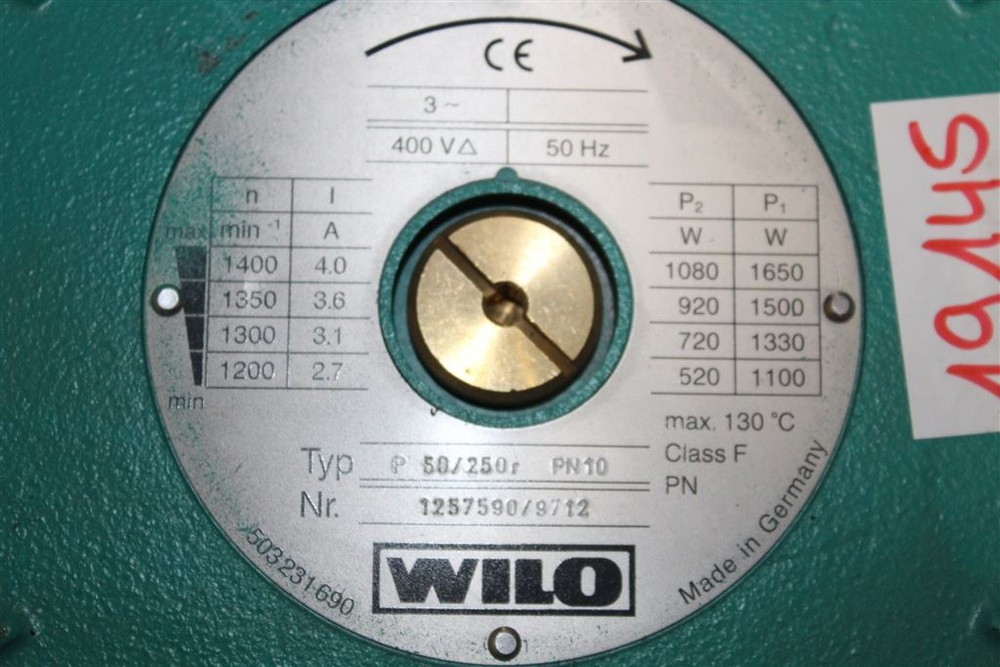 WILO P 50/250 PN10 Heating Pump Pump Circulating Pump