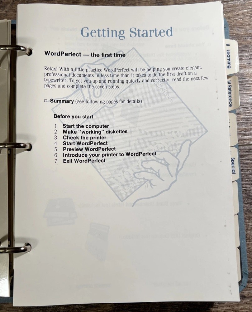 SSI Software Word Processing Computer WordPerfect Version (IBM)4.0a 1984 Vintage