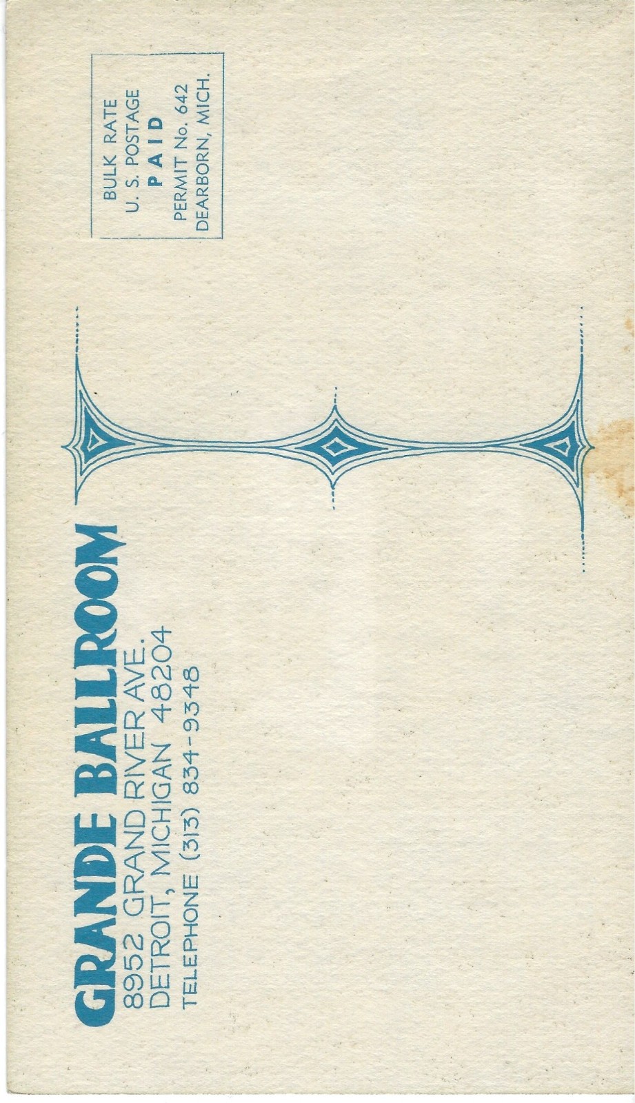 Vintage THE DOORS at the Cobo Arena, DETROIT 1968 Postcard