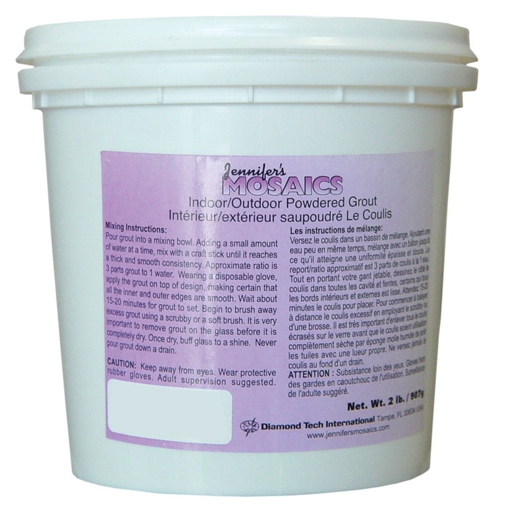 Premium White Powdered Sanded Grout - 2 LBS for Tile & Flooring Projects