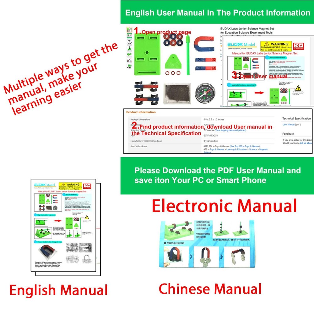 Labs Junior Science Magnet Set For Education Science Experiment Tools Icluding