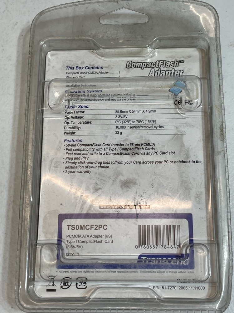 Transcend Compact Flash Adapter TS0MCF2PC