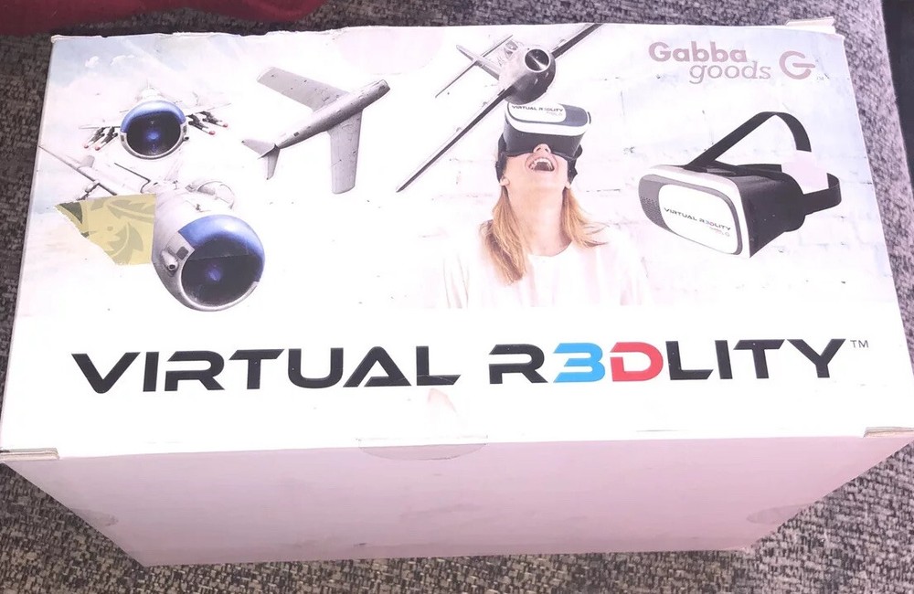 GABBA GOODS VIRTUAL R3DLITY HEADSET, 3D VIRTUAL REALITY, NEW OPENED BOX