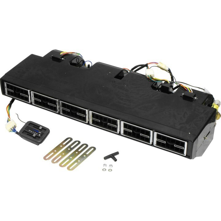 11000 BTU 12V Universal A/C Kit Truck Cab Bus Underdash Air Conditioner 6 Vents