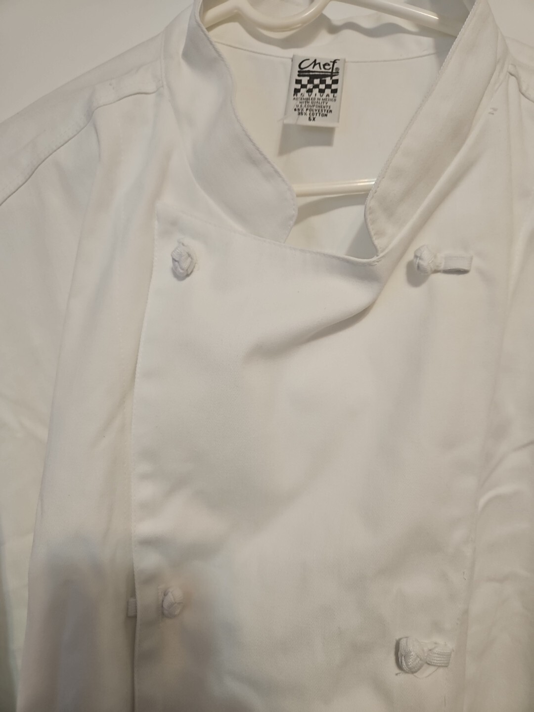Chef Revival White Long Sleeve Chef Coat - XXXXXL New With Out Tags
