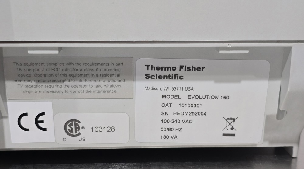 Thermo Evolution 160 UV/Vis Spectrophotometer