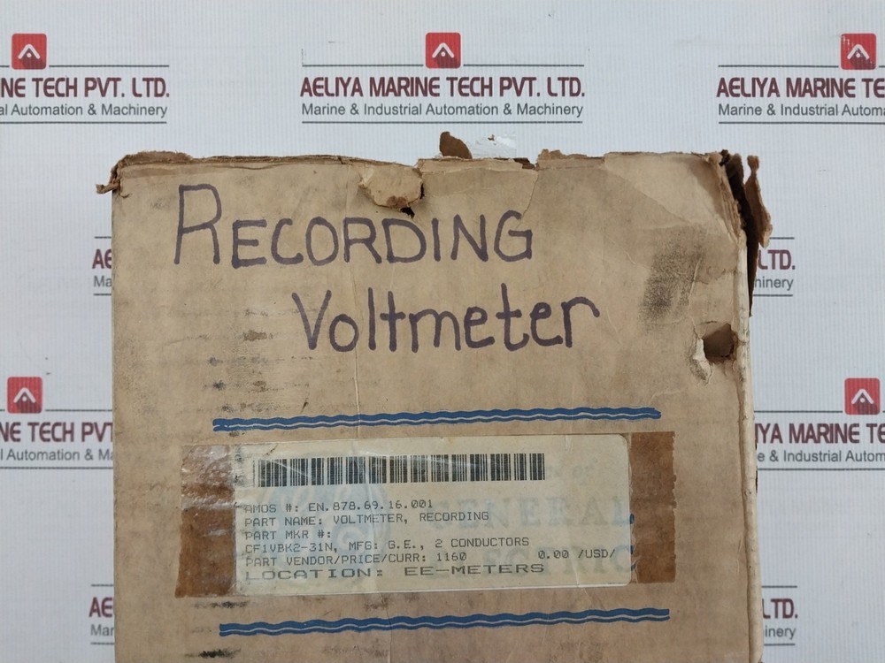 GENERAL ELECTRIC CF1VBK2-31N Recording Voltmeter 8CF1VBK2 0–140 / 280 VAC