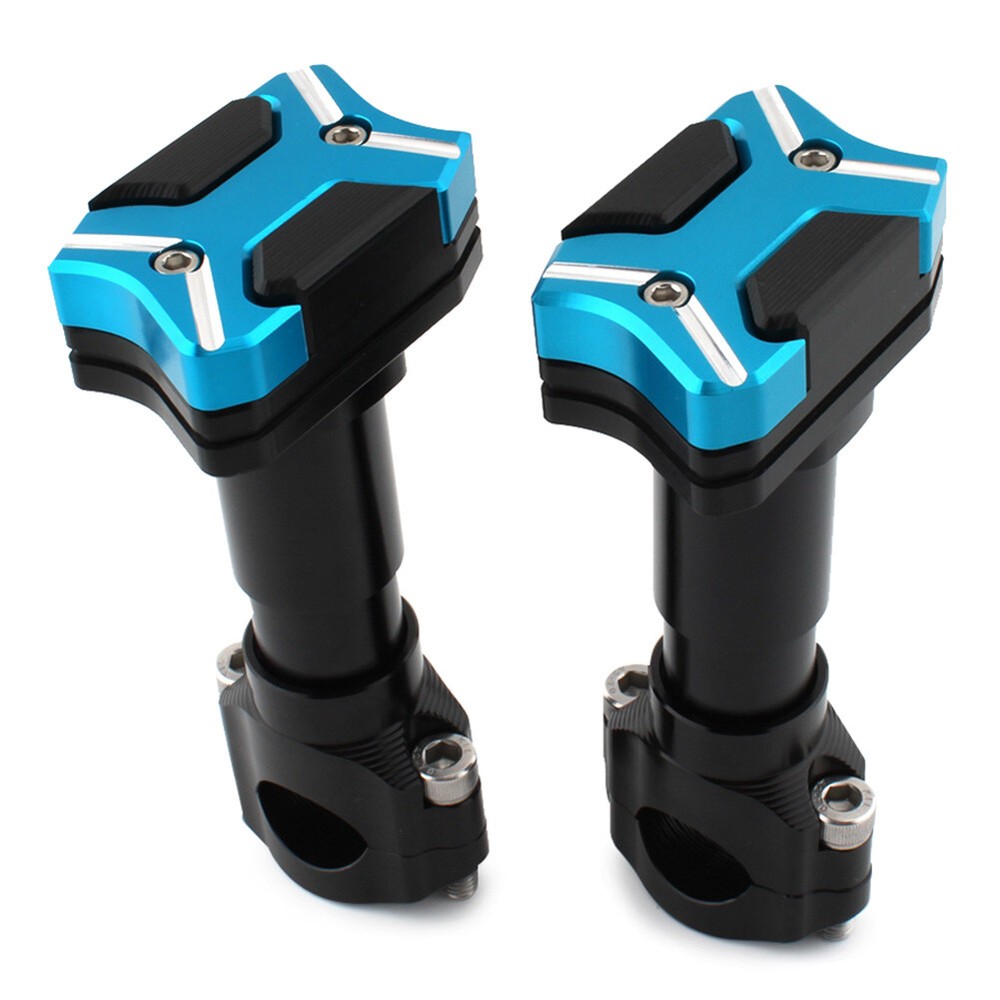 Blue Light Motorcycle Modified Engine Guard Crash Bar Frame Protector 22-30mm