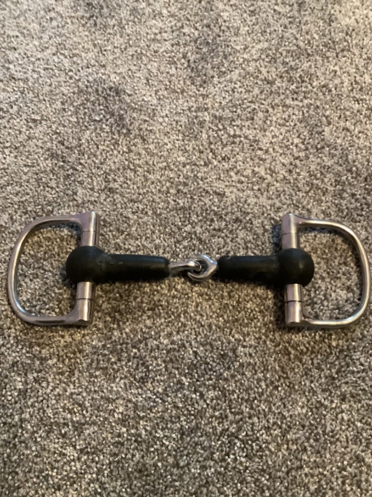 Stainless Steel 5” Rubber Snaffle Bit