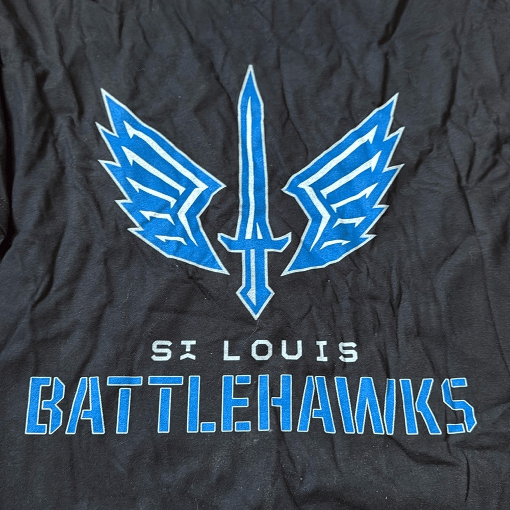 Men’s XL St. Louis Battlehawks Black Short Sleeve T-Shirt Tee Top Football