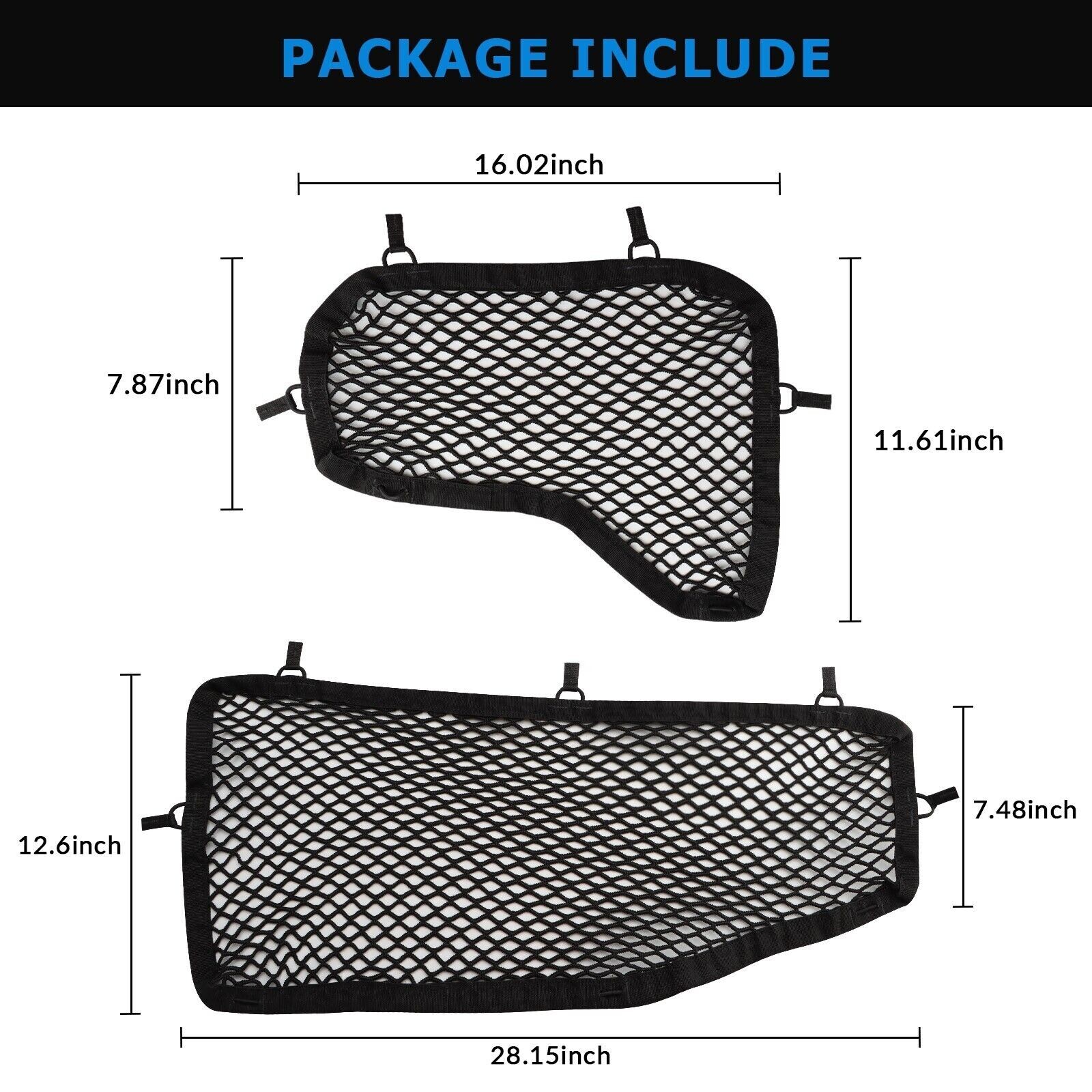 MARCHFA Rear Underseat Storage Mesh Net for Nissan Frontier 2022 2023 Accessory