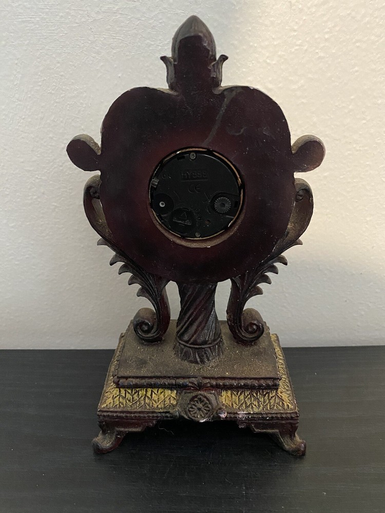Standing Clock Vintage Desk Mantle Shelf End Table Clock 8" Tall Standing Clock
