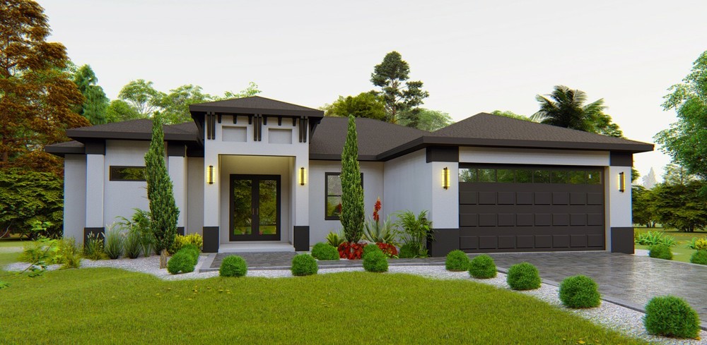 BLUEPRINTS CONTEMPORARY  HOUSE PLAN ARCHUP #110P