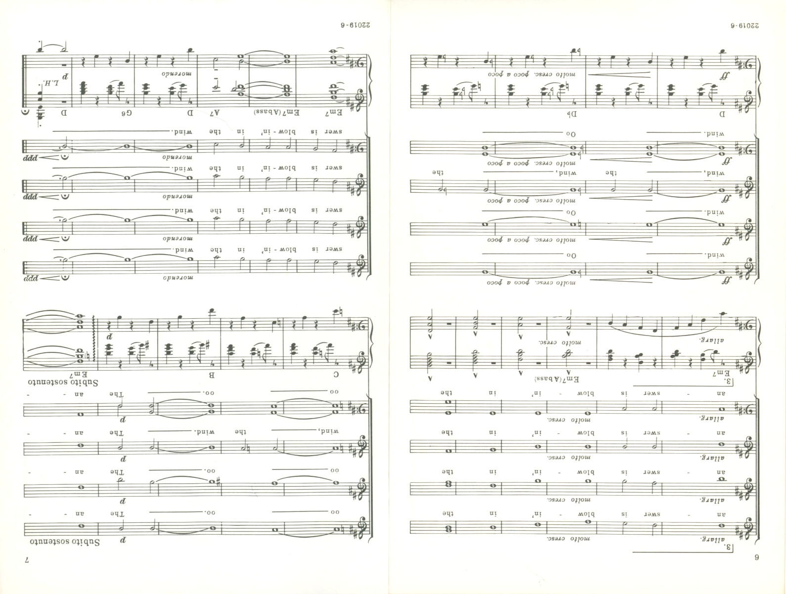 Blowin' In The Wind Sheet Music SATB Chorus Piano 1962 Bob Dylan Joe Fortune