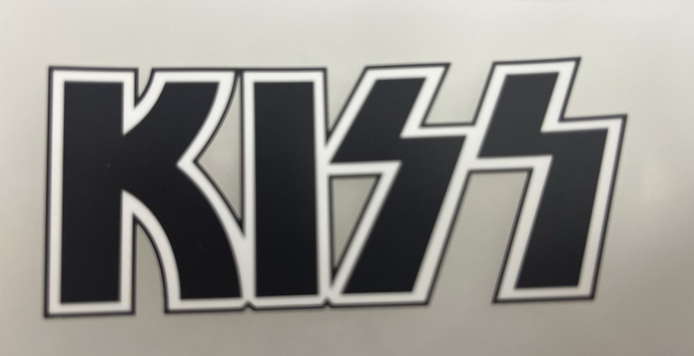 KISS Letters Iron On Transfer for T-Shirt & Other Light Fabrics