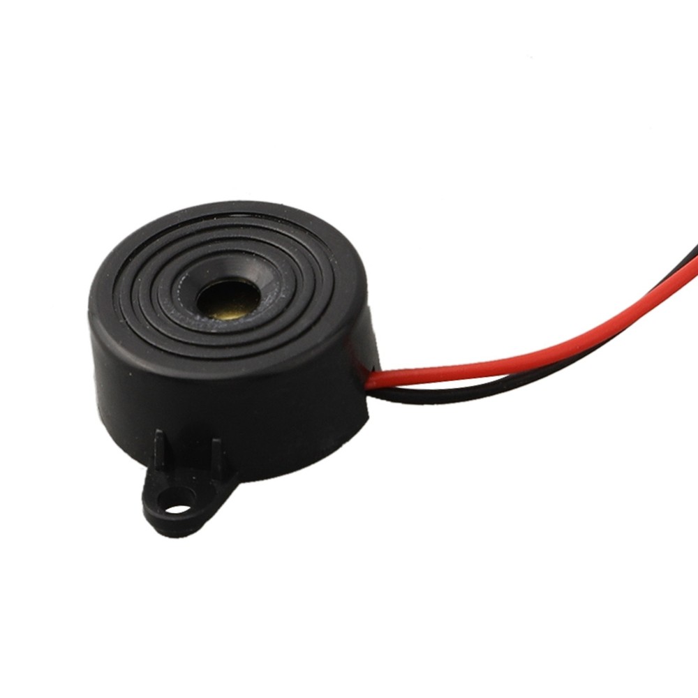 85 DB ABS And Electric Components Piezo Buzzer 12V DC Black 2.2x2.2x1cm
