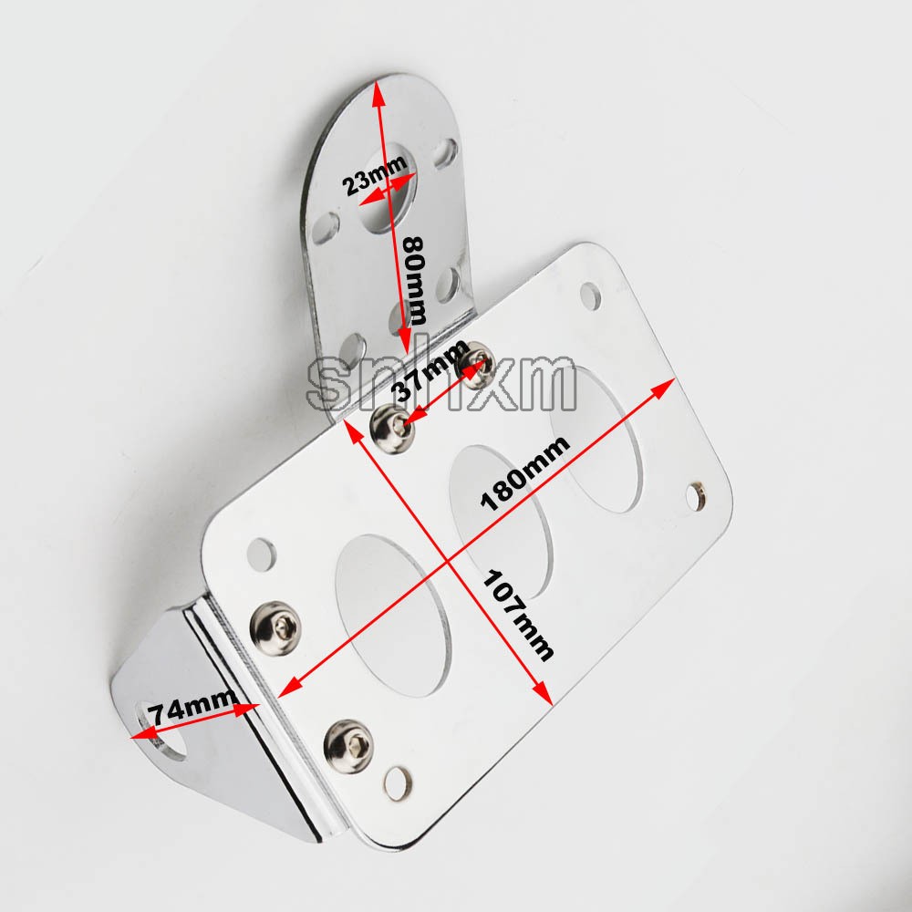 Chrome Motorcycle Side Mount License Plate Bracket Holder for Harley Davidson