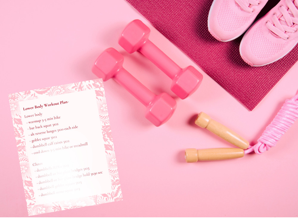 Bow Themed Workout Plan (DIGITAL DOWNLOAD) (upper & lower body)