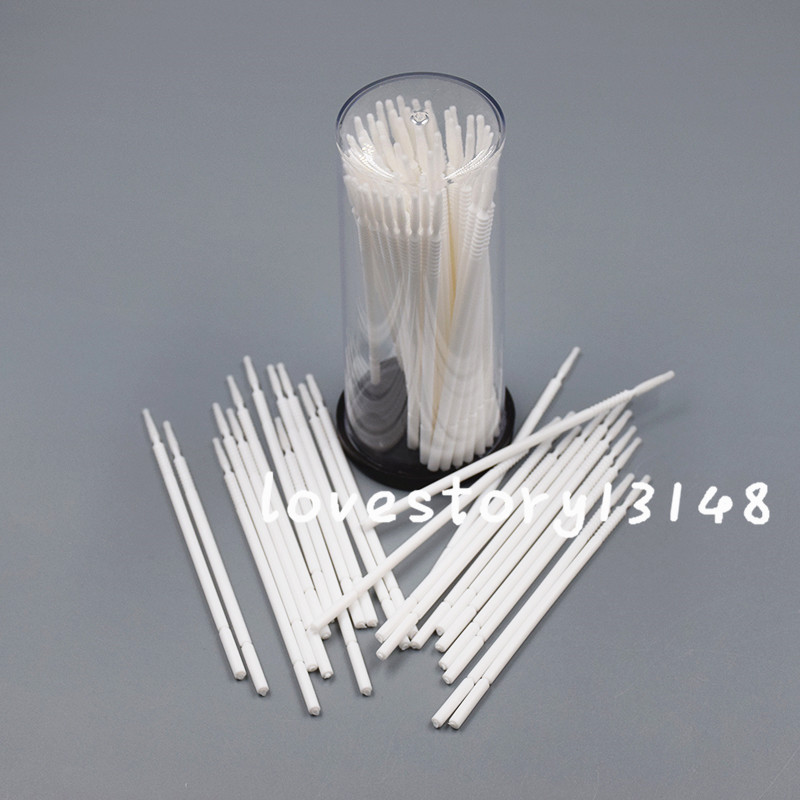 100 Pcs Dental Disposable Micro Brush Bendable Applicator Tips Long Cylidner