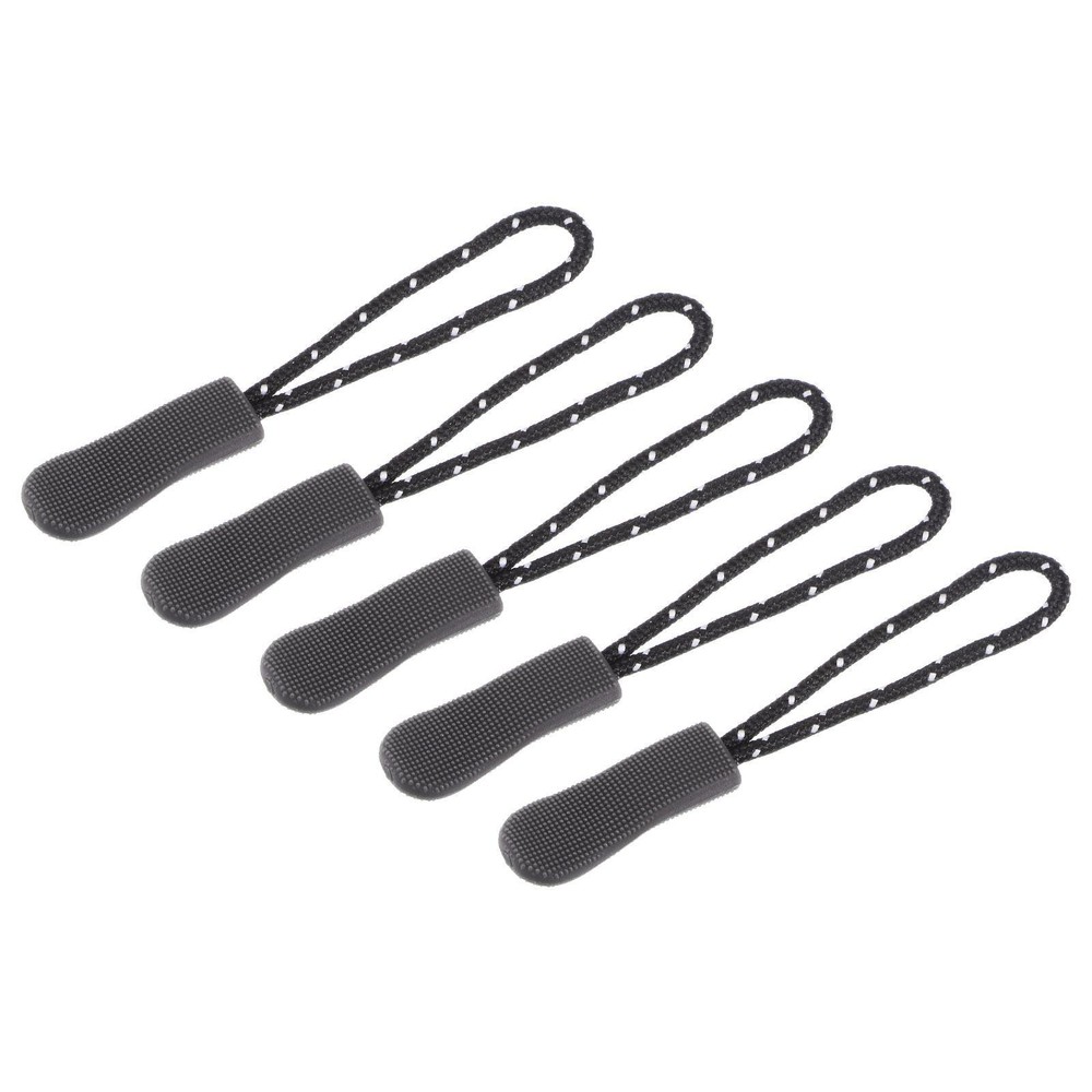 20pcs Zipper Pulls Pull Head Handle Replacement Tab Tags Cord Extension Coffee
