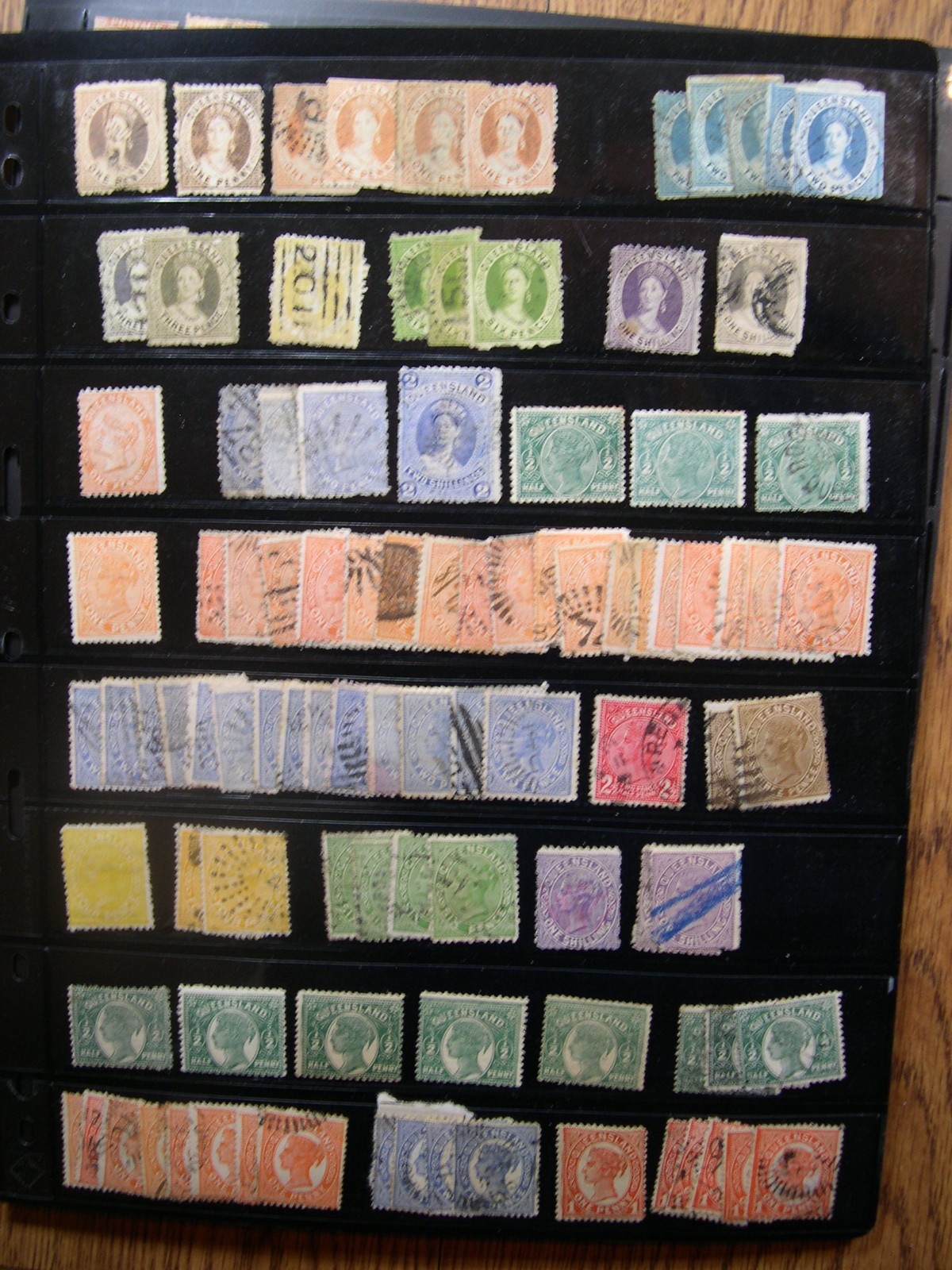 AUSTRALIA STATES collection USED mounted in vario stock album pages UX1