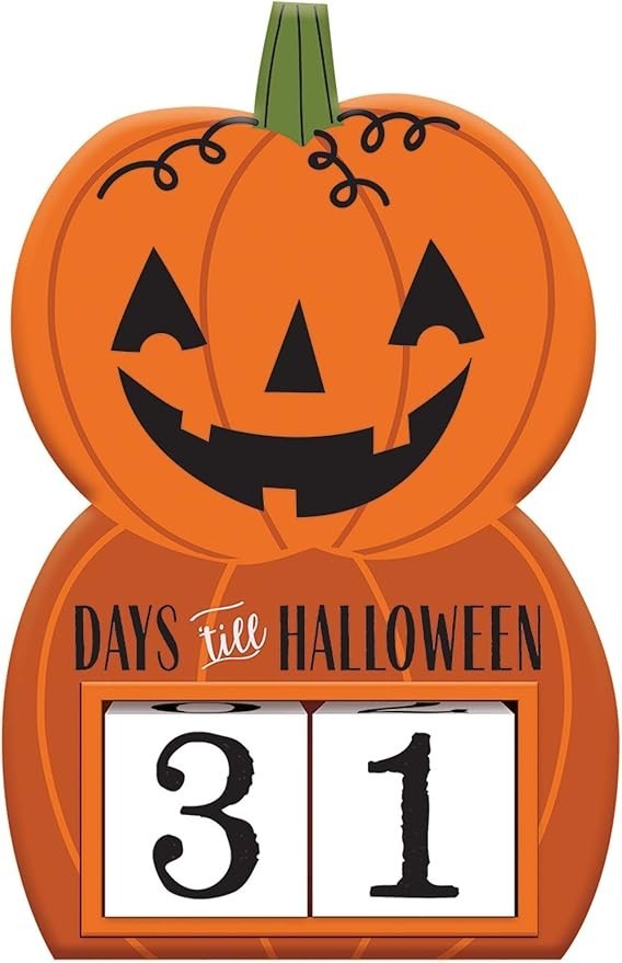 amscan Halloween Down Sign, Orange