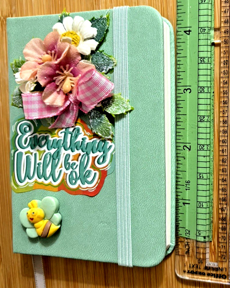 HANDCRAFTED BEADED PEN & NOTE PAD SET -everything Will Be Ok