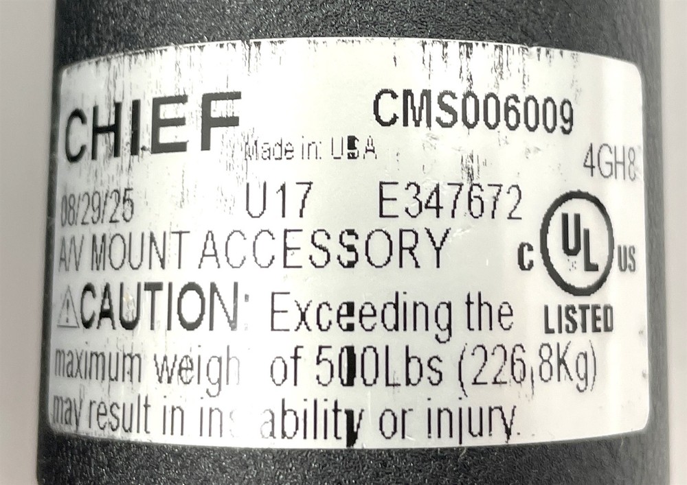 Open Box Chief CMS006009 6-9 Inch Adjustable Extension Column